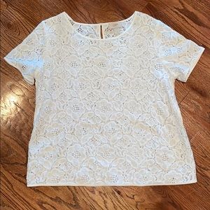 White Floral Lace Blouse